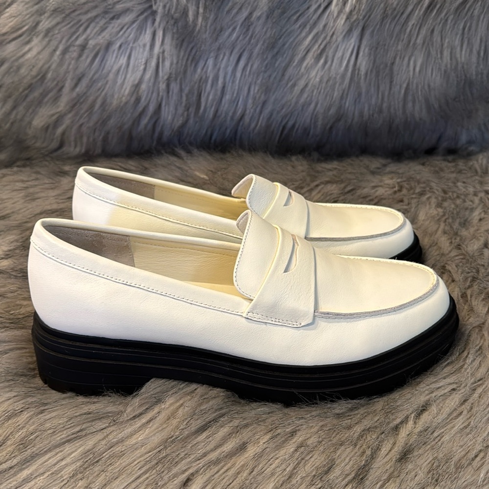 Quince Italian Leather Lug Sole Loafer Size 9